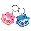 2Pcs Pink Blue Cat Bead Cross Stitch Keychain Kit Mosaic Bead Embroidery Keyring