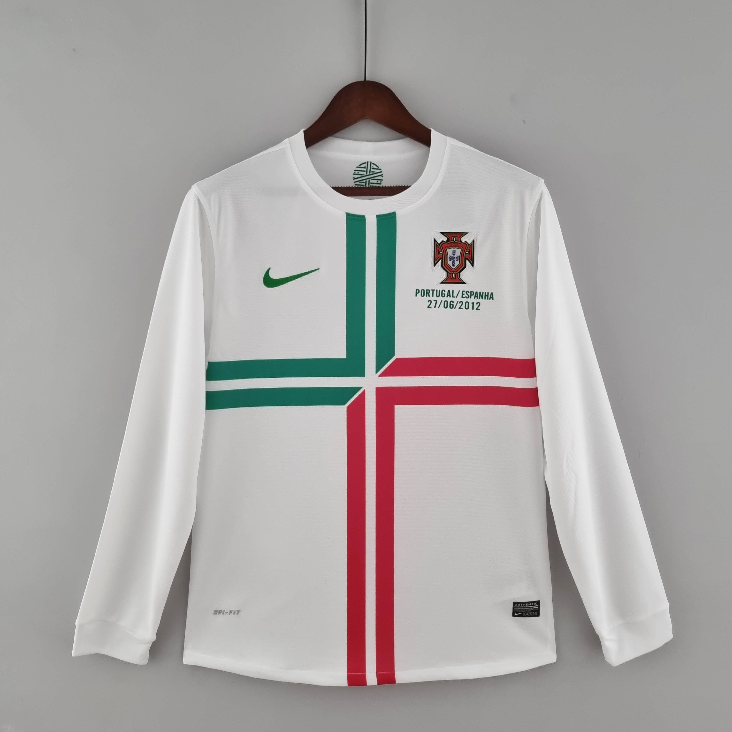 2012 Retro Long Sleeve Portugal Away Football ShirtFootball Shirt 1:1 Thai Quality