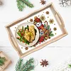 (Multistyle) En Bois No&euml;l Cardinal Bonhomme De Neige-Bricolage Vaisselle