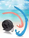 Silicone Snorkel Tube Diving Snorkel with Storage Case Flexible for Scuba Diving