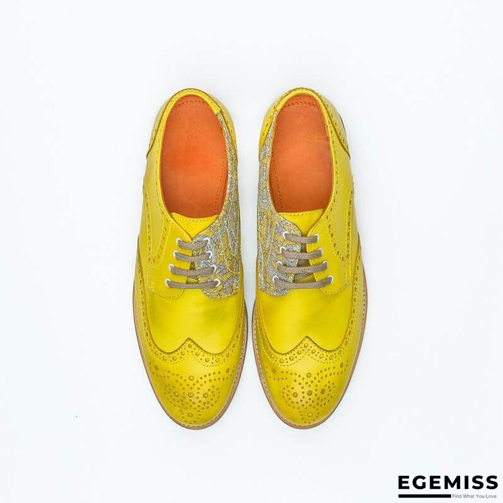 Handmade Paisley Pattern Oxford Leather Shoes | EGEMISS