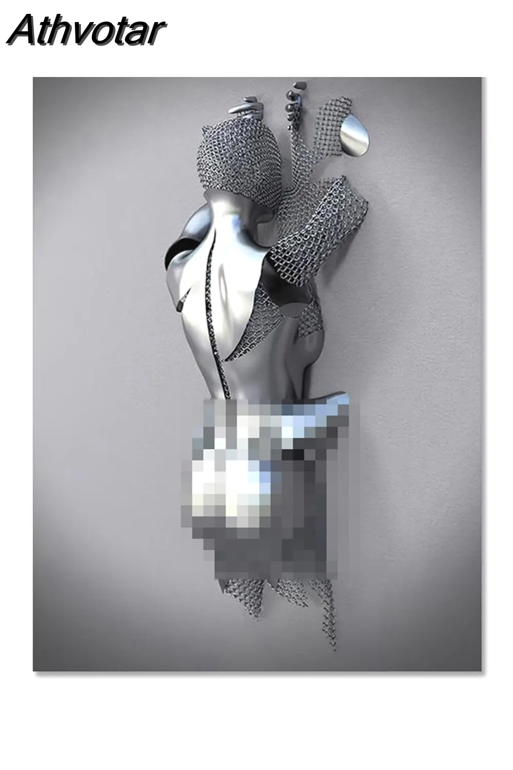 Athvotar Figure Statue Canvas Painting Romantic Abstract Posters Prints Wall Art Pictures Modern Living Room Decorations for Home