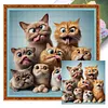 Funny Cat-11CT Stamped Cross Stitch 40*40cm