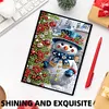 (US Local)50-Page A5 Snowman Diamond Painting Notebook for Adult Holiday Birthday Gift