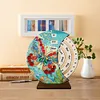 Butterfly Diamond Painting Unique Wooden Rotating Calendar for Home Office