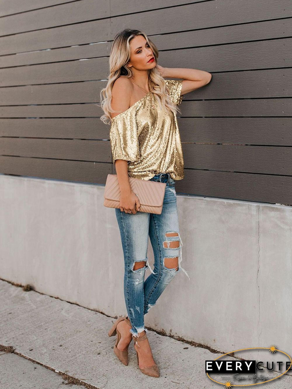 One Step Ahead Sequin Top