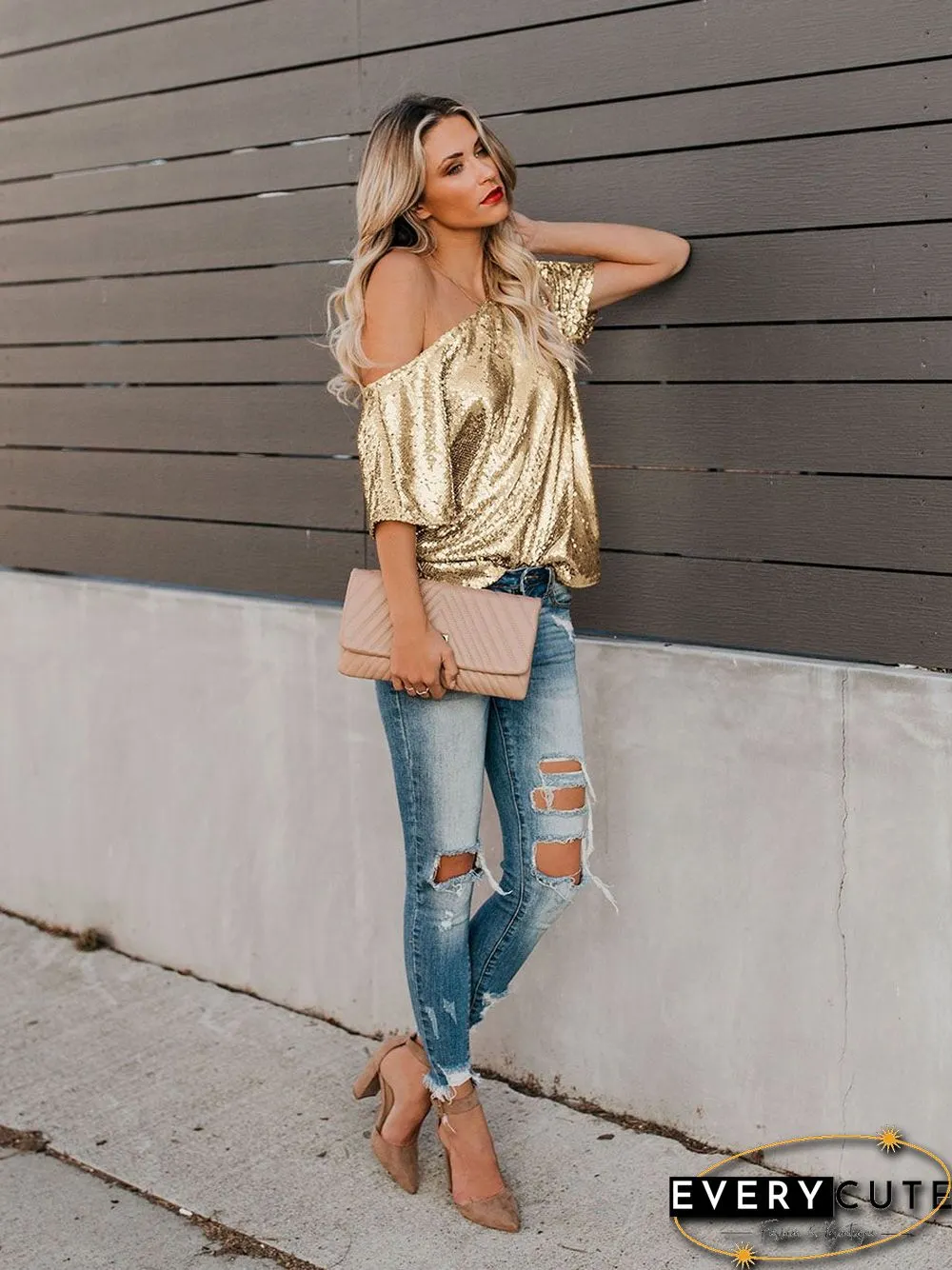 One Step Ahead Sequin Top