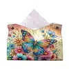 DIY Diamond Painting Creative Design Leather Handmade Tissue Holder Rhinestones Decorative Tissue Box Craft Kits