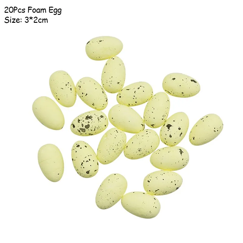 DIY Easter Decoration Eggs Styrofoam Foam Ball Happy Easter Decorations For Home Kids Easter Party Gifts Handmade Ornaments