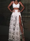 Gauze Crochet Two-Piece Suits