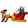 Christmas Inflatable Santa Claus on Reindeer Sleigh for Party Lawn Outdoor Yard