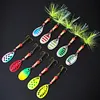 10pcs Boxed Metal Spoon Spinner Fishing Lure Fishing Wobblers Artificial Bait(A)