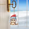 5Pcs DIY Christmas Cat Diamond Painting Keychain（Double-Sided)