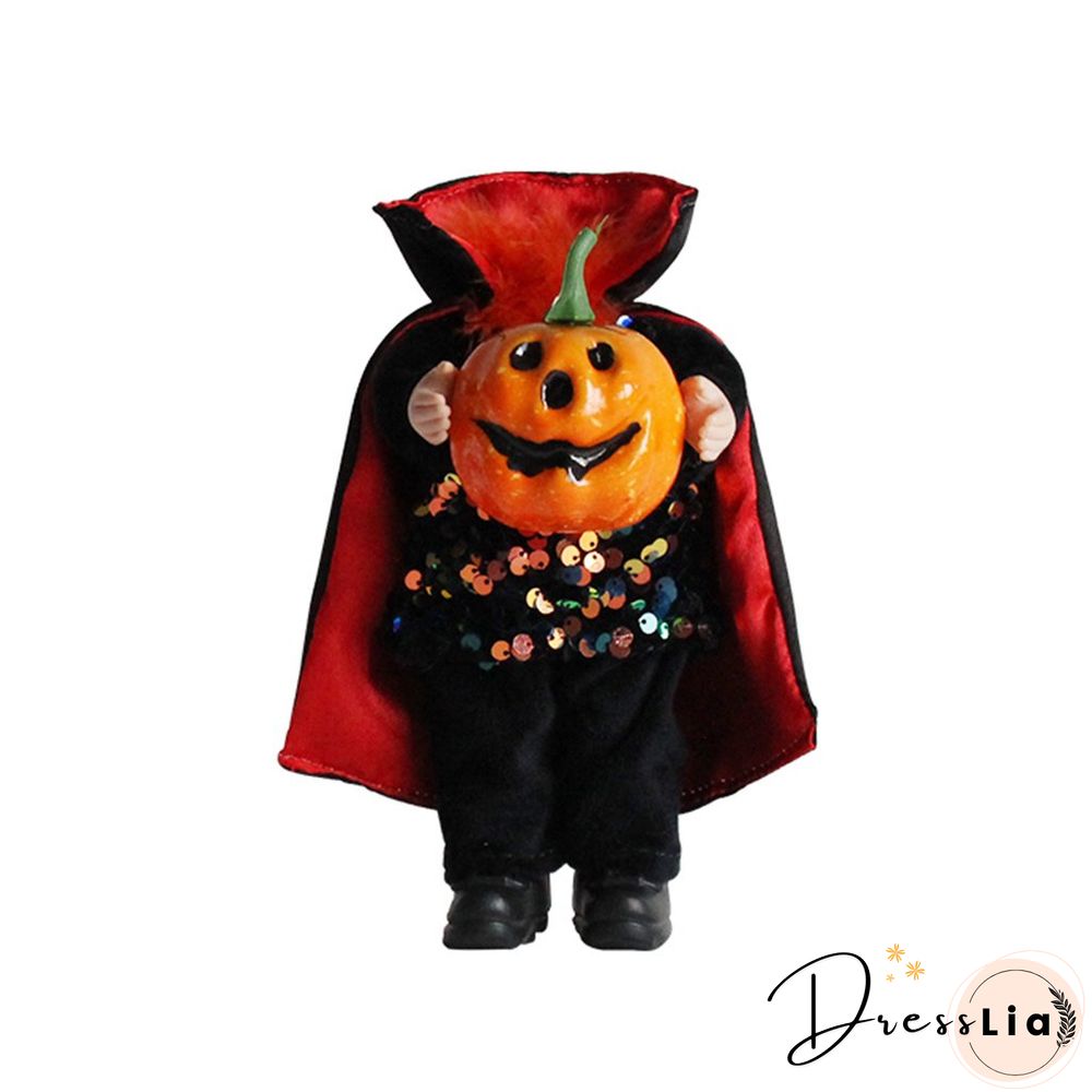 Unique Vampire Gnome Doll With Pumpkin For Halloween Gift And Decoration