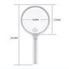 3X/10X Handheld Magnifying Glass with 20 LED Light Rechargeable for Seniors Read