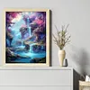 Landscape Waterfall - 11CT Stamped Cross Stitch - 40*50cm - Natural