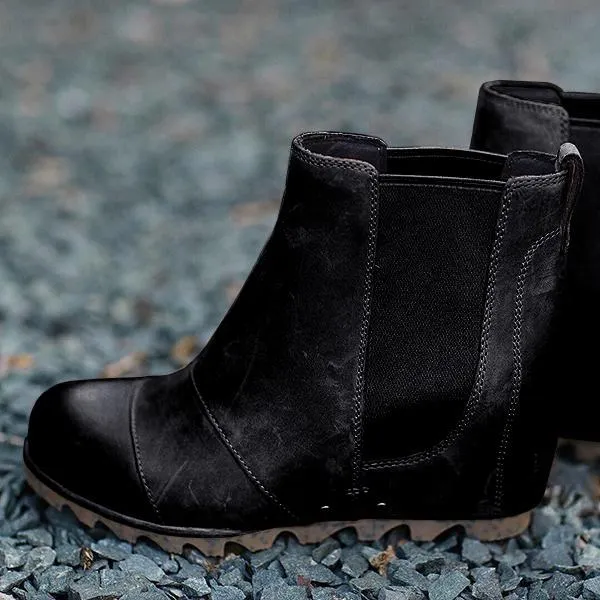 Women Winter Slip On Wedge Boots