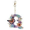 DIY Diamond Painting Butterfly Flower Lettter Keychain Kit