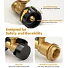 Gas Pressure Meter Propane Adapter Gauge Brass Propane Gas Gauge for 5-40lb Tank