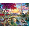 Riverside Tower-Paint By Numbers Acrylic Painting 50*40cm