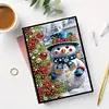 (US Local)50-Page A5 Snowman Diamond Painting Notebook for Adult Holiday Birthday Gift