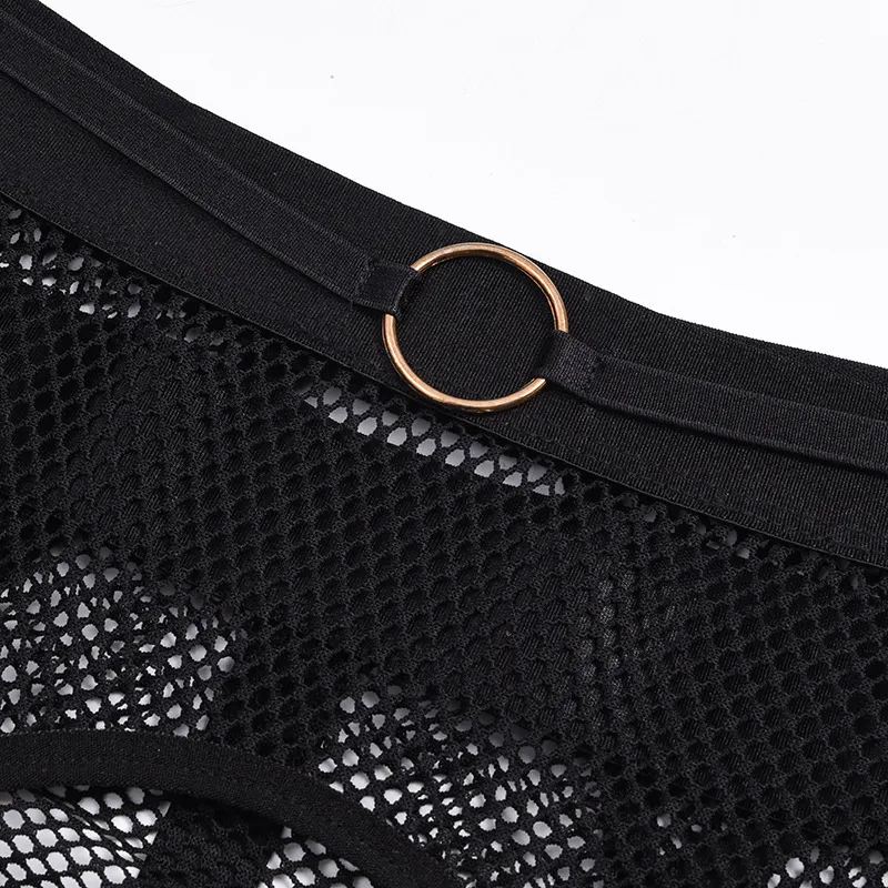 Billionm Lace Lingerie Set Women Black Push Up Bra and Panty with Garter Belt Bralette See Through Sexy Lenceria Underwear Set Femme Sex