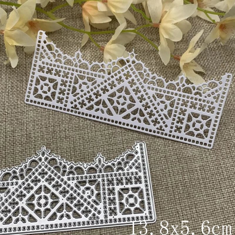 Athvotar grid frame edges Metal Cutting Dies Stencils Die Cut for DIY Scrapbooking Album Paper Card Embossing