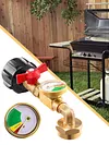 QCC1 Propane Refill Elbow Adapter with ON/Off Control Valve Fill 1 Lb Tanks