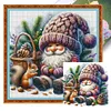 (Multi Style)Goblin And Aniaml-Full Embroidery 3 Strands 11CT Stamped Cross Stitch-45*45CM