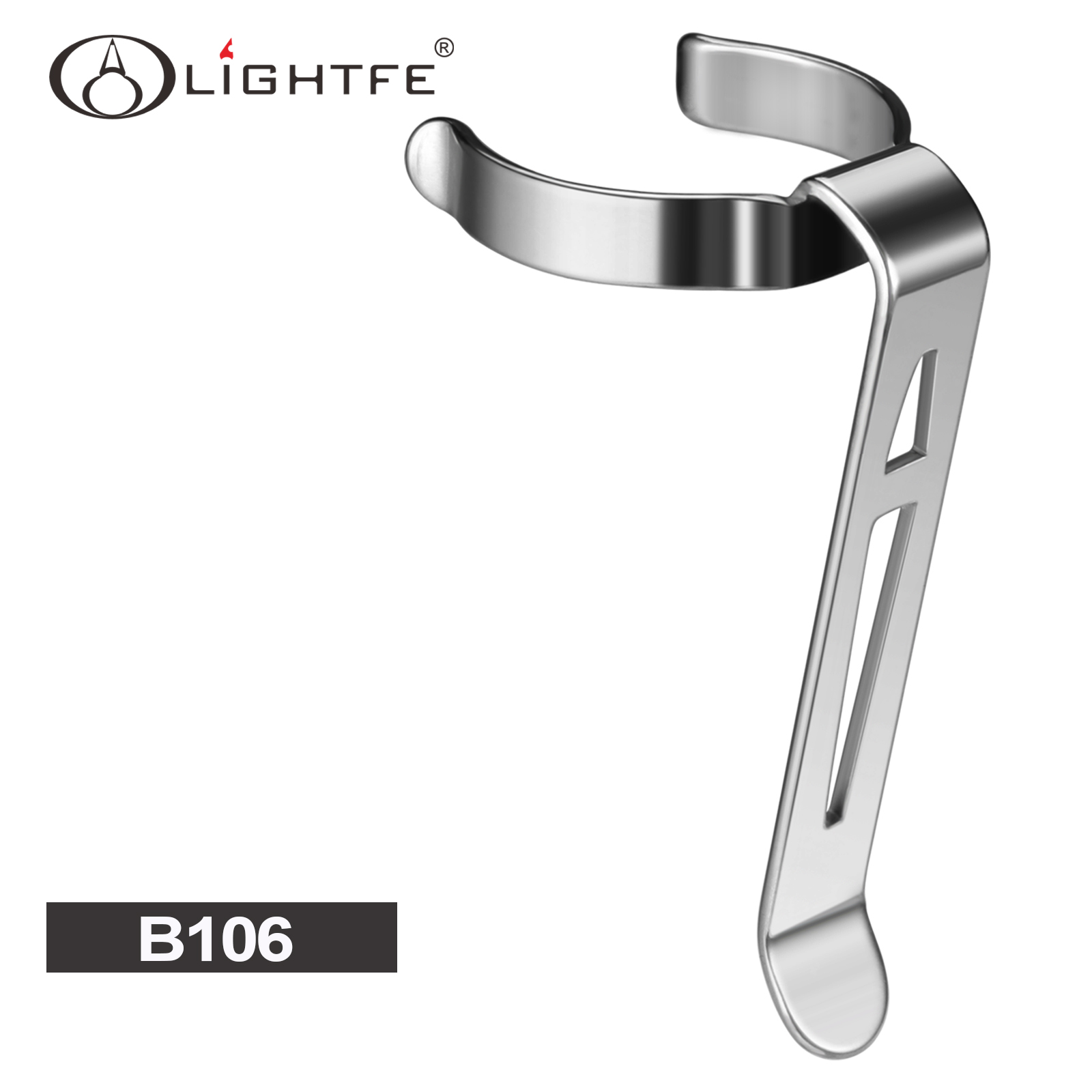 10-Pack LIGHTFE B106 Flashlight Clip is Suitable for flashlights with a Diameter of 17-19 mm and a Slot Width of 3.9-4.3 mm. Stainless Steel Pen Clip, can be Used as a hat Clip, Pocket Clip, or Bag Clip GING UV FLASHLIGHT GING