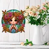 >SALE<Double Sided Special Shape Cute Girl Diamond Painting Hanging Pendant for Wall