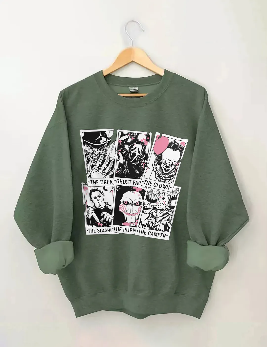 Horror Characters Tarot Card Sweatshirt