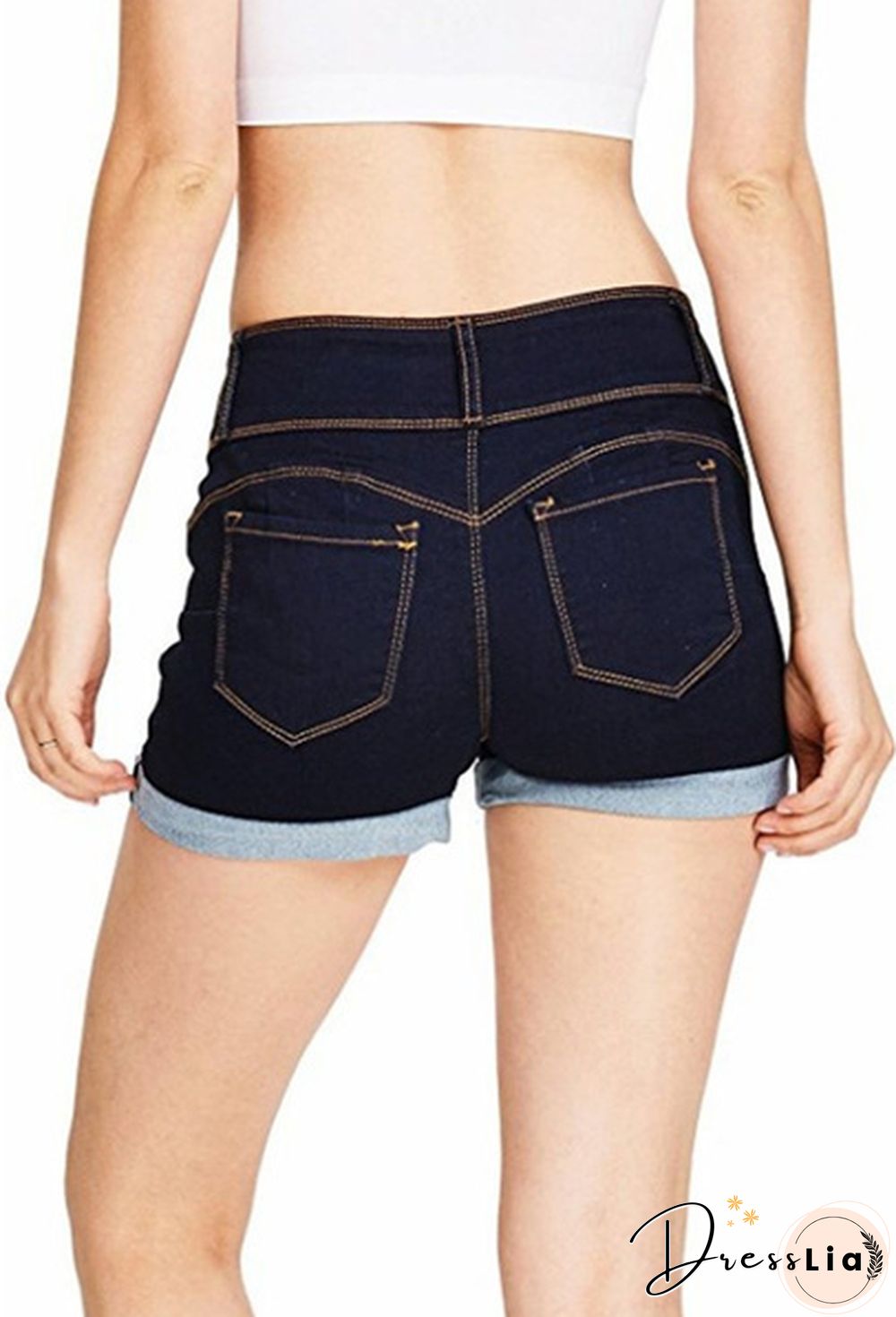 Plus Size Womens Ladies High Waist Short Jeans Shorts Denim Pants