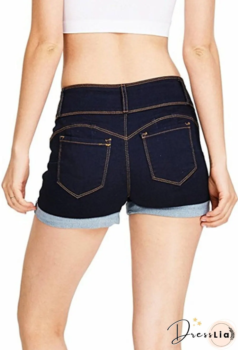 Plus Size Womens Ladies High Waist Short Jeans Shorts Denim Pants