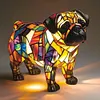 Dog Lamp Dog Series Art Night Light Stained Resin Dog Desk Lamp Home Decor