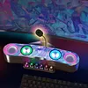 Desktop Colorful Gaming Bluetooth Speaker LED Lights Computer Audio Cool Mechanical Keys