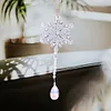 4pcs Window Hanger Double Sided Diamond Art Christmas Snowflake Wind Chimes Gift