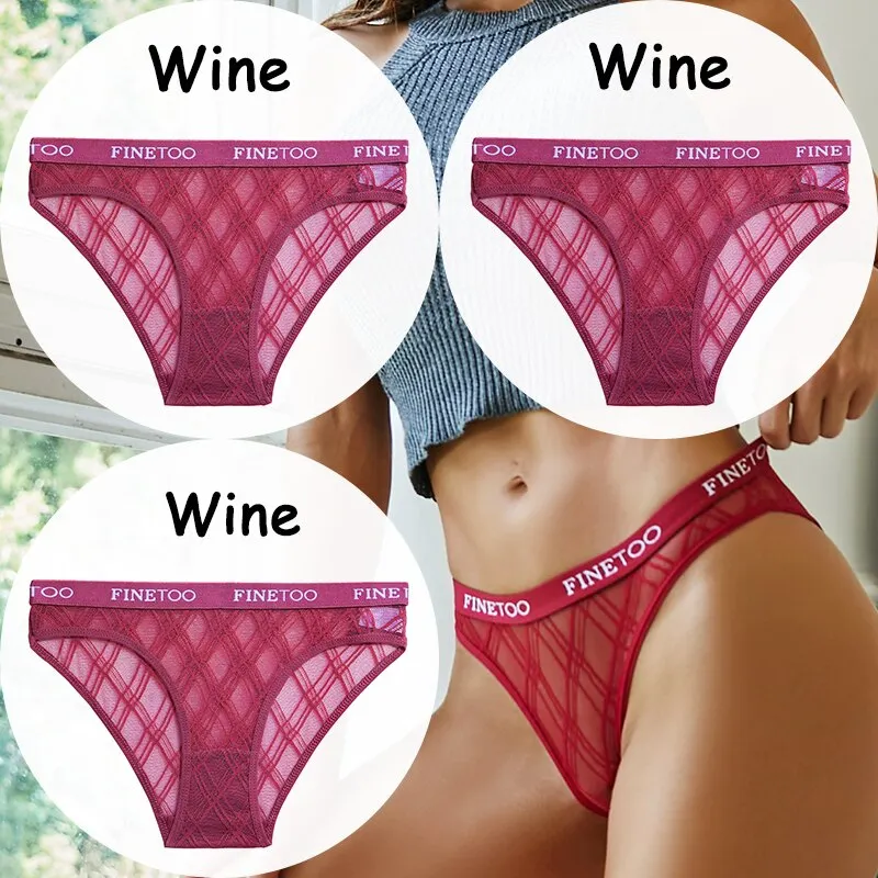 Billionm Lace Panties Women's Underwear Perspective Sexy Panties Female Underpanties Mesh Briefs Girls Intimates Lingerie M-XXL