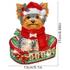 DIY Christmas Yorkshire Terrier Puppy-Acrylic Diamond Painting Ornaments With Shaking Head Function