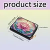 (US Local)Diamond Painting Card Holder Coin Purse Diamond Art Wallet for Women (Lotus A)