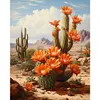 Desert Cactus Flower-Paint By Numbers Acrylic Painting 40*50CM