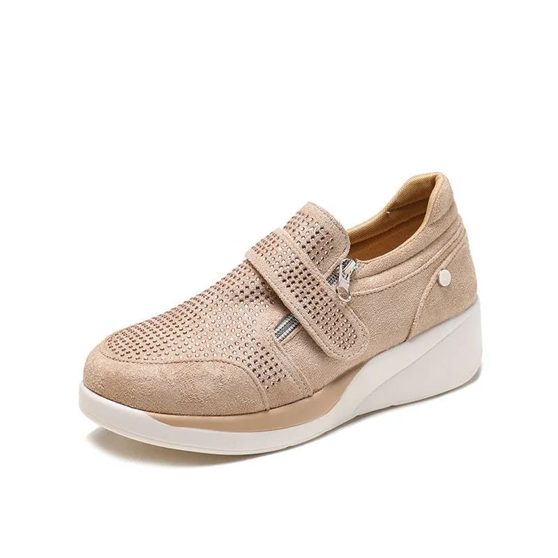 school supplies  Sneakers Women Comfortable Shoes Sport Sneakers Lightweight Platform Increased Rhinestone Shoes Walking Shoes For Women Shoes