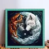 Tai Chi Wolf-11CT Stamped Cross Stitch 50*50cm/19.69*19.69in