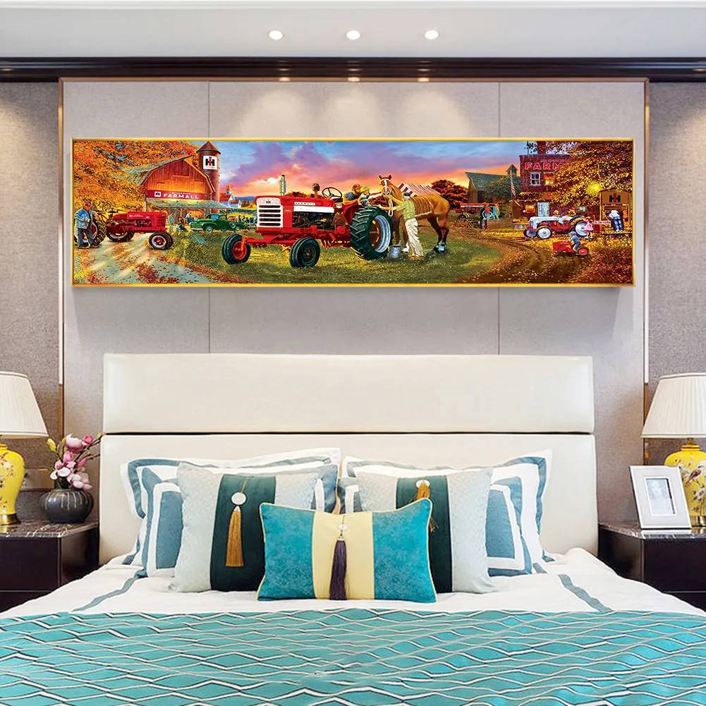Diamond Painting - Full Round Drill - Farm Tractor(90*30cm)
