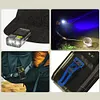 LED+COB Mini Keychain Flashlight 380LM Type-C Rechargeable for Camping (Black)