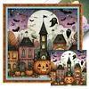 (Multi-Style) Halloween House-11CT Stamped Cross Stitch 50*50cm/19.69*19.69in