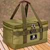 20L Camping Kitchen Organizer Trunk Organizer for Camping Picnic (Khaki)