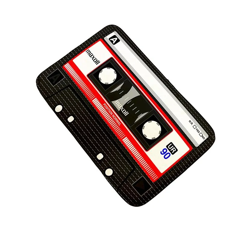 Athvotar Welcome Doormat Retro Cassette Music Tape Floor Carpet Outdoor Entrance Rug Living Room Kitchen Non-Slip Bathroom Kids Mat