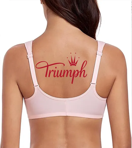 Triumph - 3 pe&ccedil;as 🔥Soutien de senhora sem copa e com bot&otilde;es &agrave; frente, tamanhos grandes