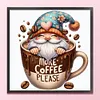 Coffee Gnome-11CT Stamped Cross Stitch 40*40cm/15.75*15.75in